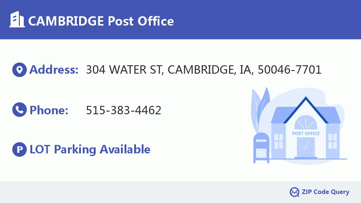 Post Office:CAMBRIDGE