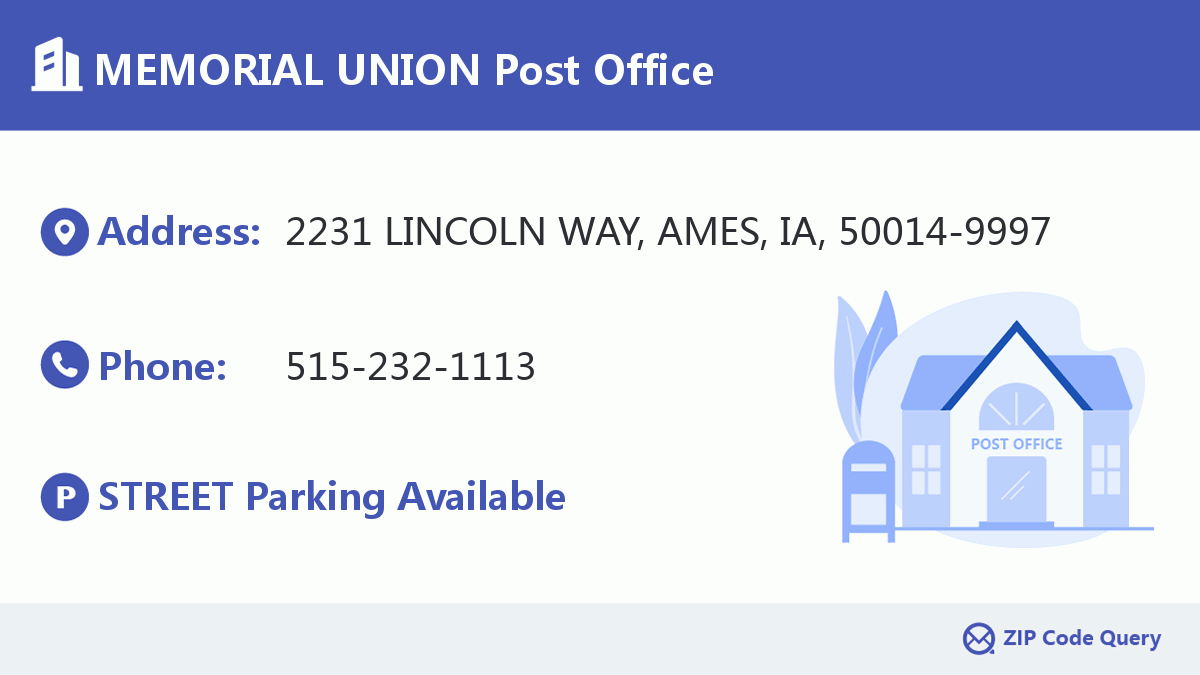 Post Office:MEMORIAL UNION
