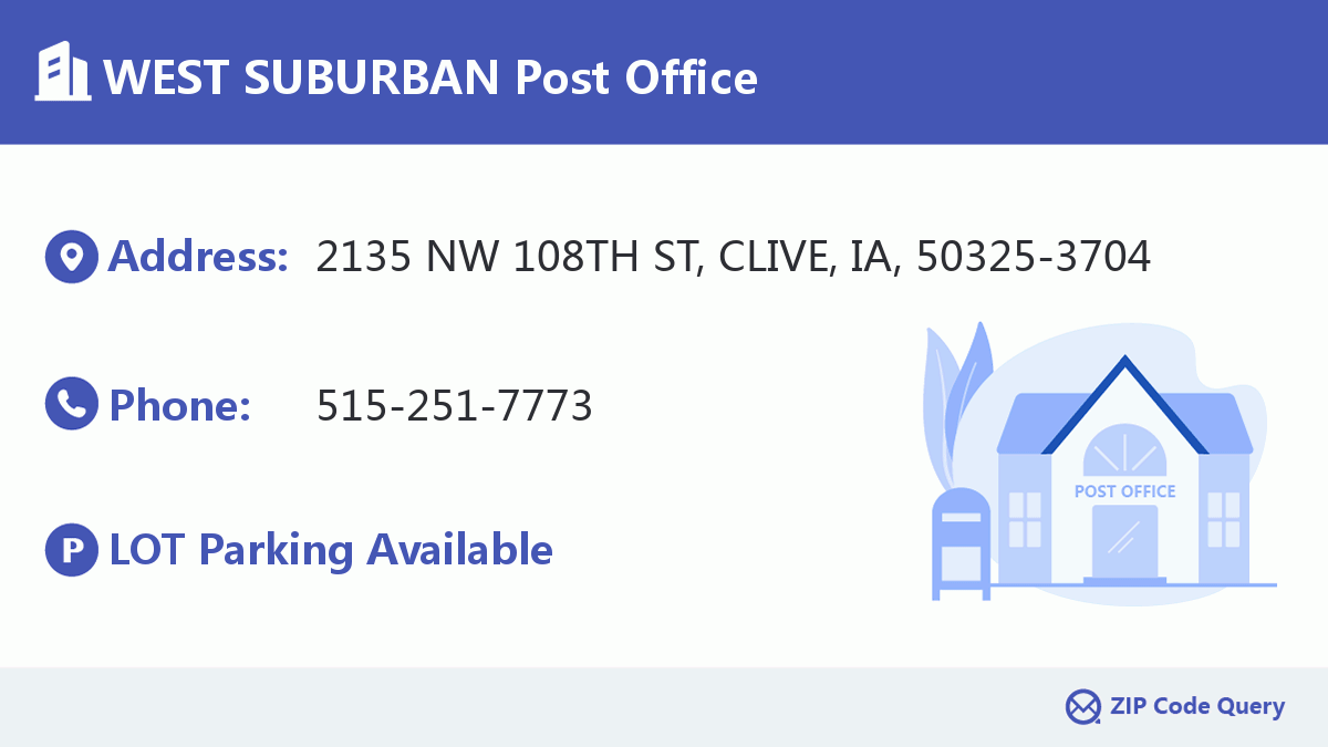 Post Office:WEST SUBURBAN